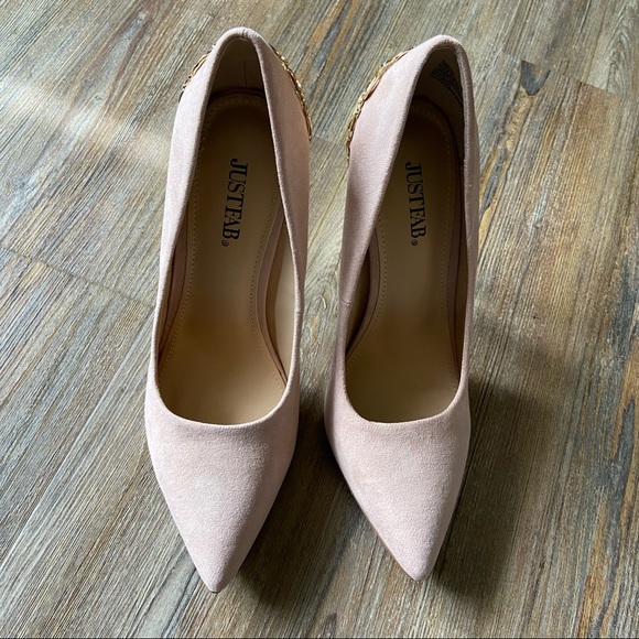 Justfab Sarina Embellished Heel Pump Size 9 - Picture 13 of 16